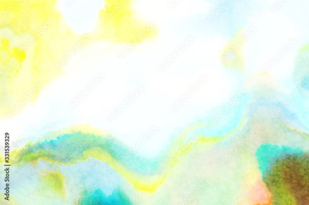 Fototapeta premium Watercolor painted background. Abstract Illustration wallpaper. Brush stroked painting. 2D Illustration.