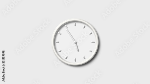Fototapeta Naklejka Na Ścianę i Meble -  3d wall clock icon,Clock icon,White wall clock icon
