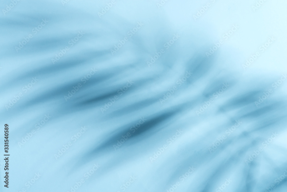 Decorative backdrop with shadows from tropical palm plant on a blue background. Decorative backdrop with shadows from tropical palm plant on a blue background.