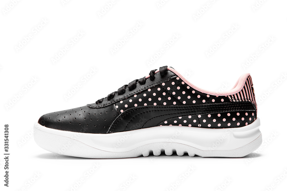 Pair of black sport shoes on white background Pair of black sport shoes on white background
