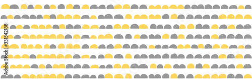 Abstract cute colorful with gold semicircle design