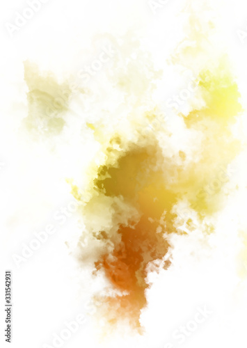 Abstract colorful watercolor on white background. Digital art painting.