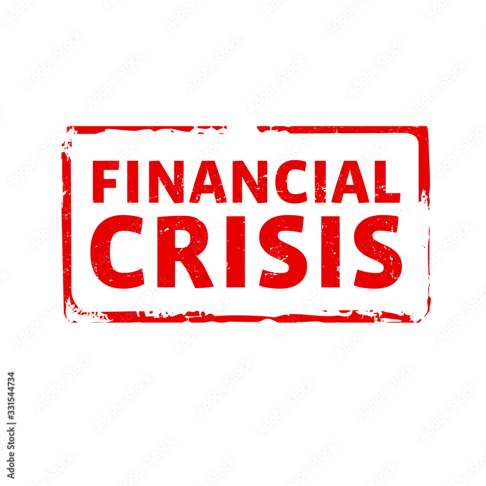 Red grunge stamp and text FINANCIAL CRISIS. Vector banner and Illustration. Red grunge stamp and text FINANCIAL CRISIS. Vector banner and Illustration.