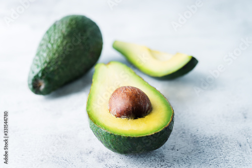 Fresh avocado with slices