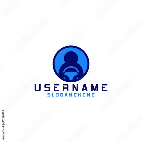 driving school logo design vector