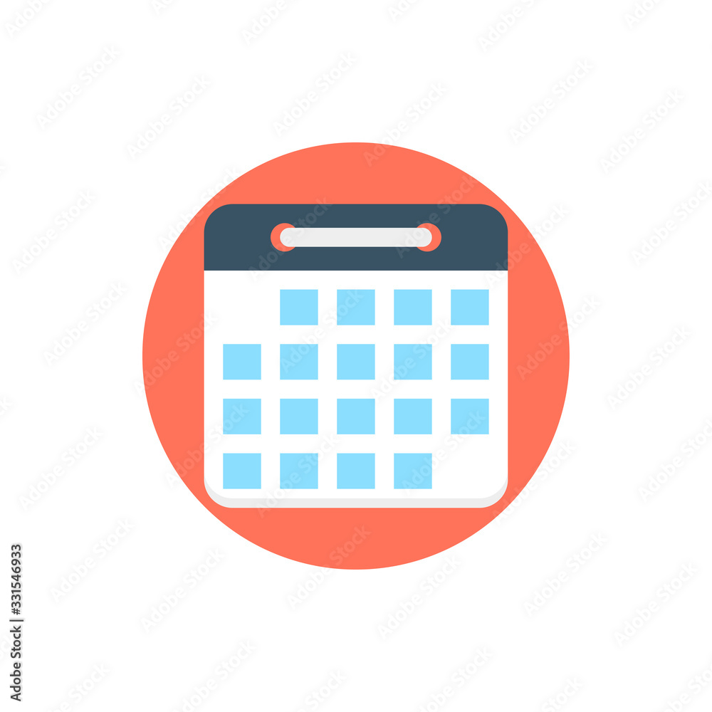 Calendar Vector Filled Outline Icon Illustration Calendar Vector Filled Outline Icon Illustration