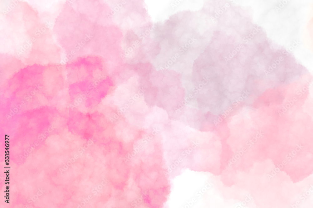 Fototapeta premium Watercolor painted background with blots and splatters. Brush stroked painting. 2D Illustration.