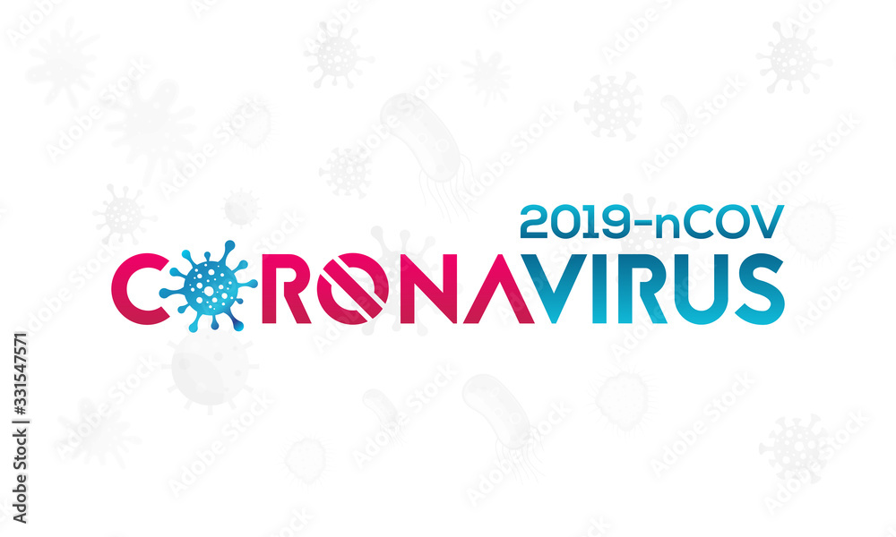 Fototapeta premium Coronavirus disease (COVID-19) Vector Illustration. 2019-nCov / 2019 Novel Coronavirus Logo, background Design Vector Template
