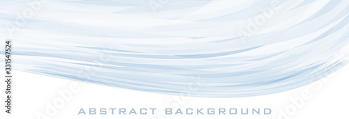 Light background with pale blue wave. Vector graphics