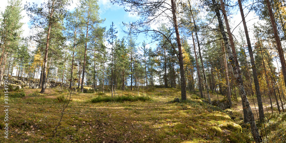 Autumn fishing in Karelia, nature and landscapes of Karelia. Beautiful panorama. Autumn fishing in Karelia, nature and landscapes of Karelia. Beautiful panorama.