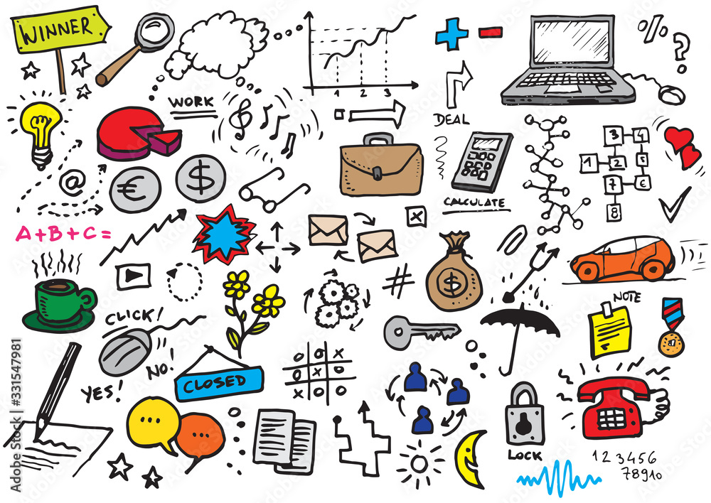 Social media hand drawn doodles Social media hand drawn doodles