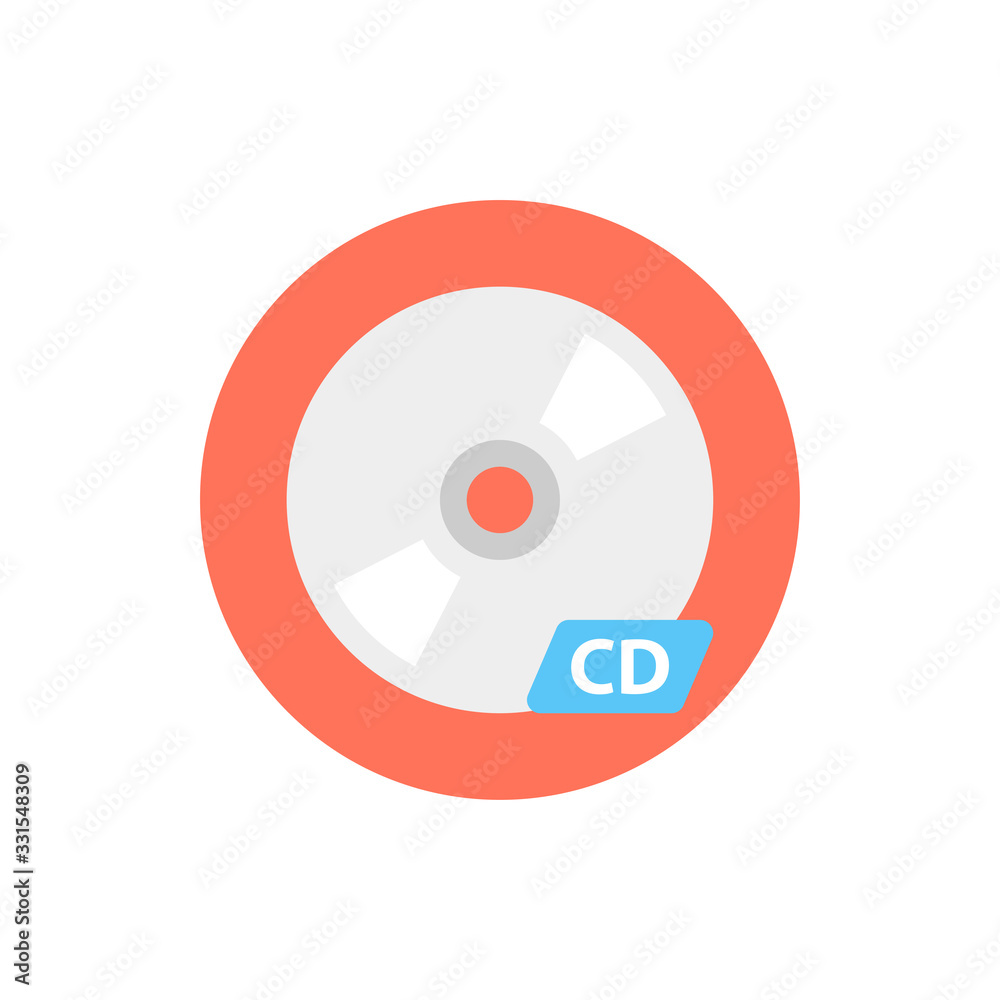 DVD Vector Filled Outline Icon Illustration DVD Vector Filled Outline Icon Illustration