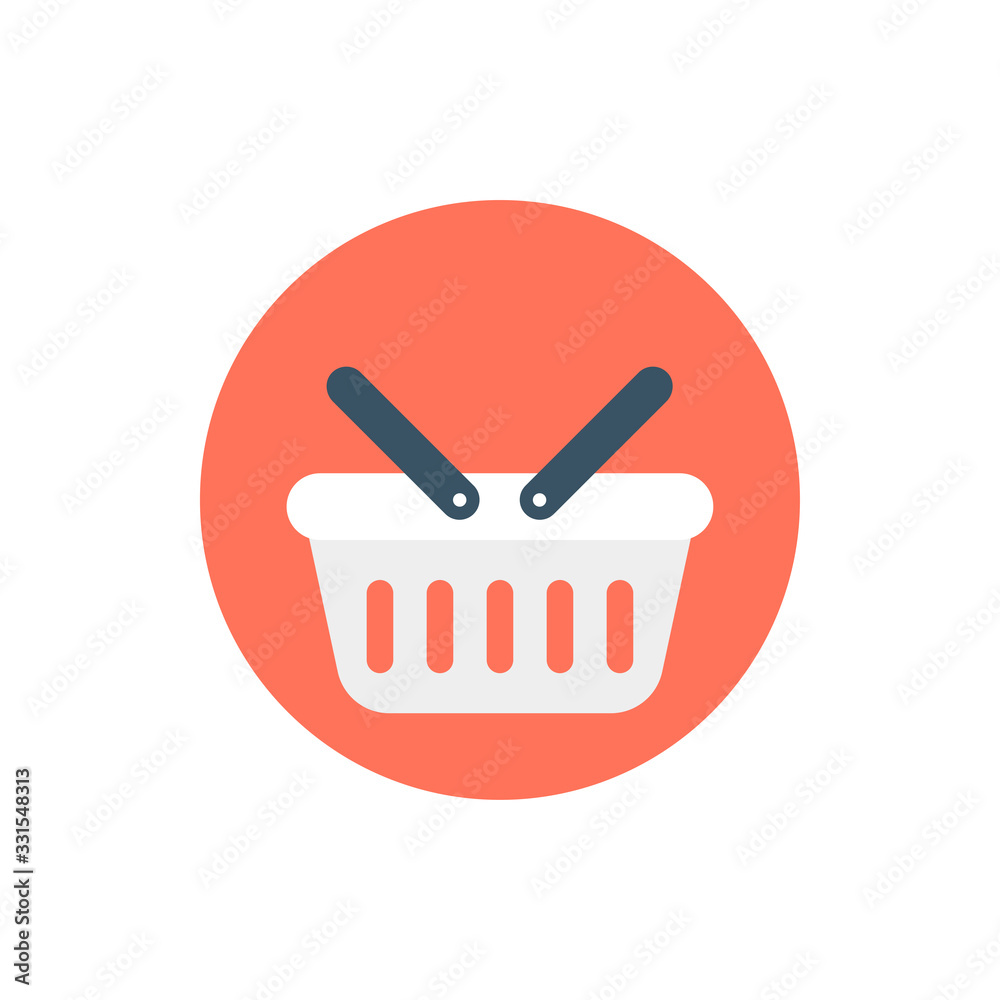 Shopping Basket Vector Filled Outline Icon Illustration Shopping Basket Vector Filled Outline Icon Illustration