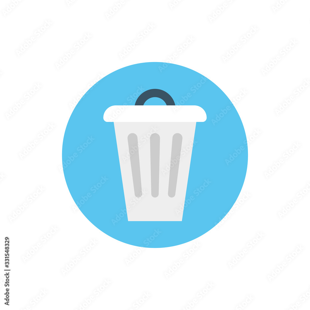 Dustbin Vector Filled Outline Icon Illustration Dustbin Vector Filled Outline Icon Illustration