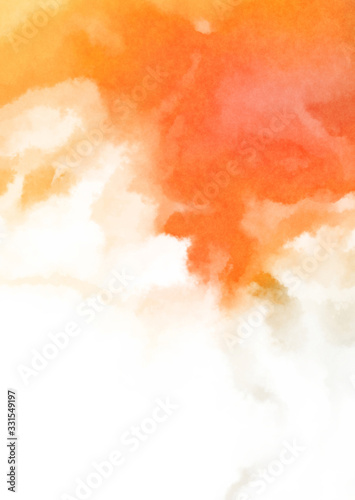 Abstract colorful watercolor on white background. Digital art painting.