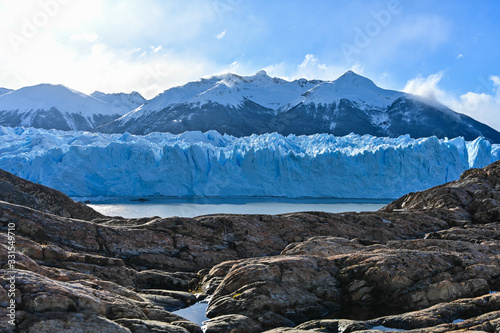 Side view of Perito Moreno glacier 