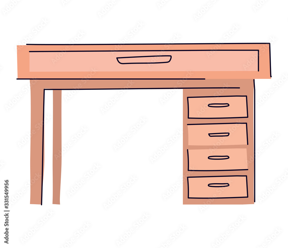 Isolated home desk vector design Isolated home desk vector design