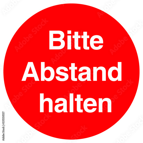 Bitte Abstand halten, 40x40 Ground poster (Fußbodenaufkleber, Rund), Covid-19, Corona Virus