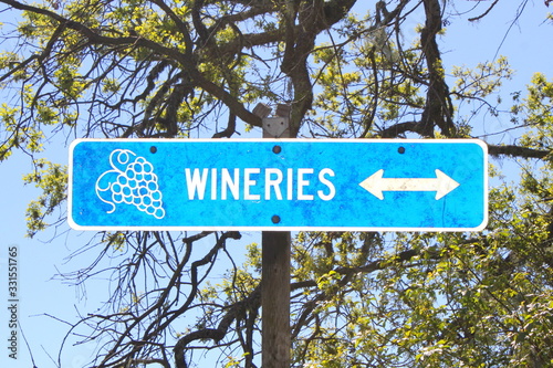 Winery sign near Paso Robles,  California