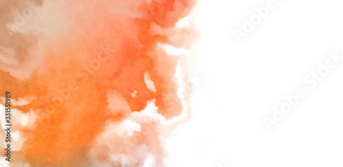 Abstract colorful watercolor on white background. Digital art painting.