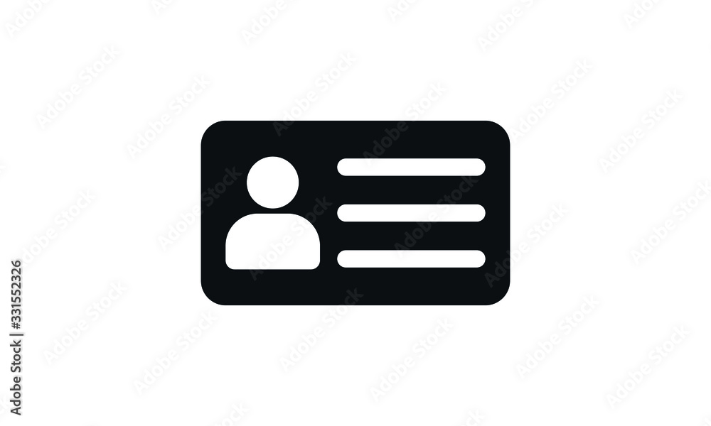 ID Card Identification Card Icon Vector Design Illustration ID Card Identification Card Icon Vector Design Illustration