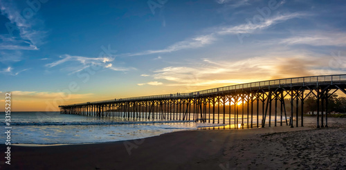 Panorama at Sunset on the Ocean, Pier 