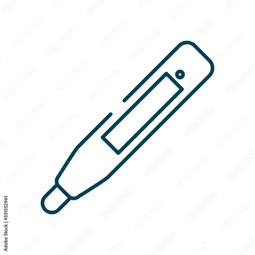 thermometer icon, line style thermometer icon, line style
