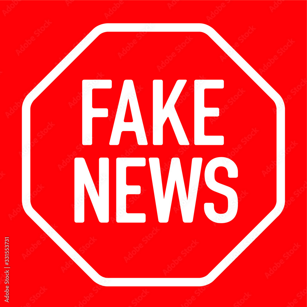 Stop Fake News and disinformation in the media sign. Graphic design vector illustration typography Stop Fake News and disinformation in the media sign. Graphic design vector illustration typography