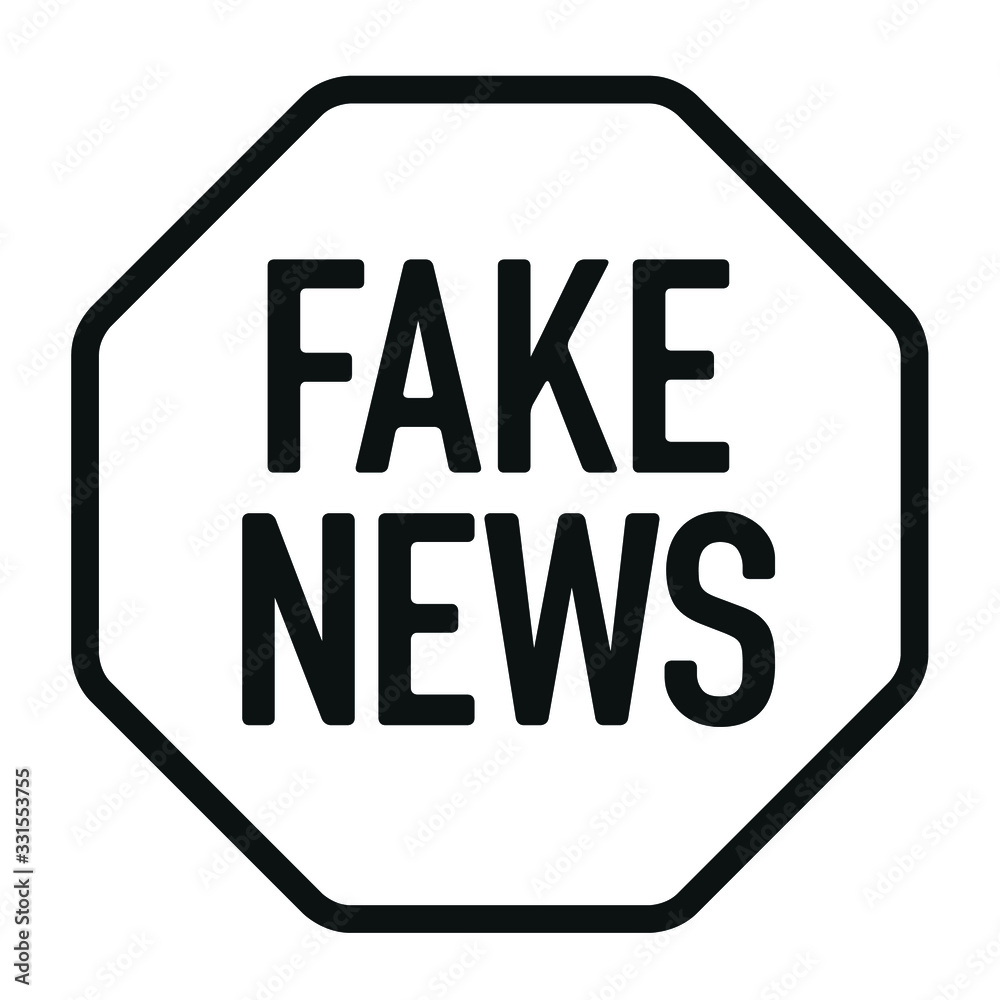 Stop Fake News and disinformation in the media sign. Graphic design vector illustration typography Stop Fake News and disinformation in the media sign. Graphic design vector illustration typography