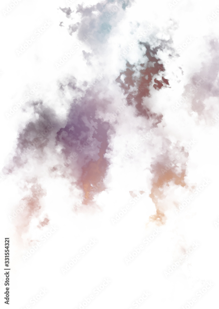 Obraz premium Abstract colorful watercolor on white background. Digital art painting.