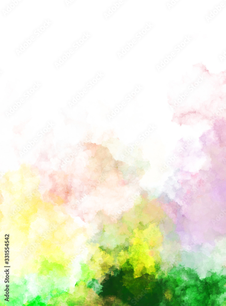 Watercolor painted background with blots and splatters. Brush stroked painting. 2D Illustration. Watercolor painted background with blots and splatters. Brush stroked painting. 2D Illustration.