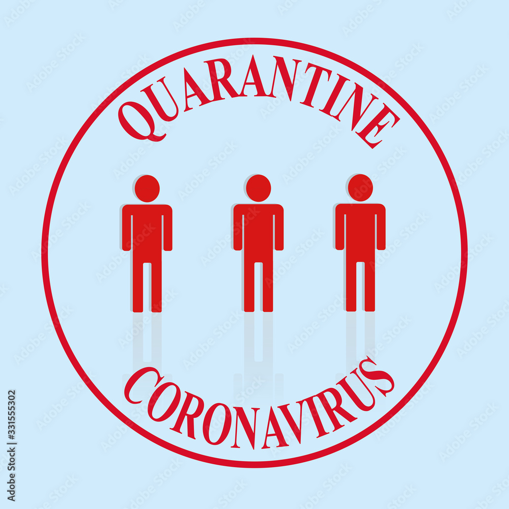 Curbing the coronavirus epidemic, quarantine icon Curbing the coronavirus epidemic, quarantine icon