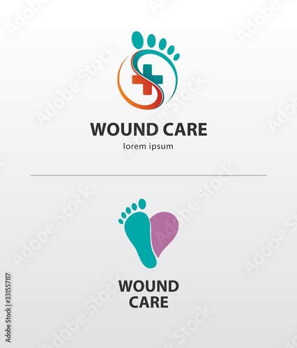 Vector logo and icon for health care facility.