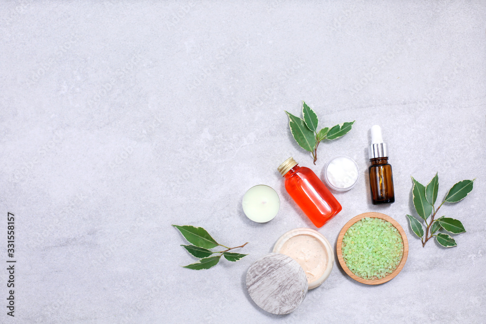 Spa product composition with sea salt and natural cosmetic Spa product composition with sea salt and natural cosmetic