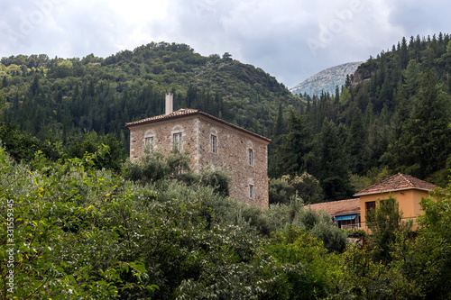 Wallpaper Mural Stone house in the village close-up Torontodigital.ca
