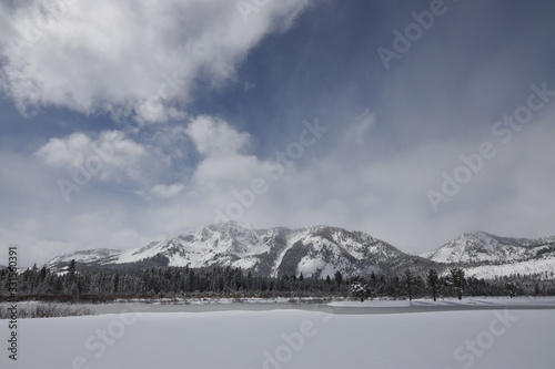 Kiva Beach and Mount Tallac at Lake Tahoe California photo