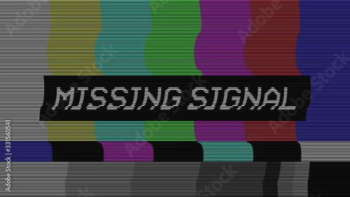 Glitch noise static television or VHS VFX. Tv screen interference distortion effect. Vintage background or glitch transition effect for video editing. Old damaged noisy stripes effect 4K. photo