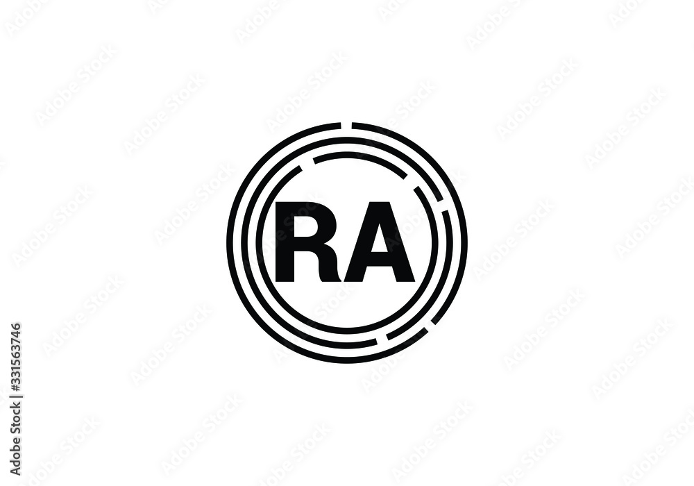 R A, RA Initial Letter Logo design vector template, Graphic Alphabet Symbol for Corporate Business Identity R A, RA Initial Letter Logo design vector template, Graphic Alphabet Symbol for Corporate Business Identity