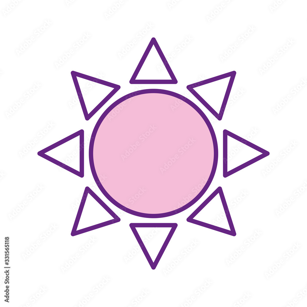Isolated sun line style icon vector design Isolated sun line style icon vector design