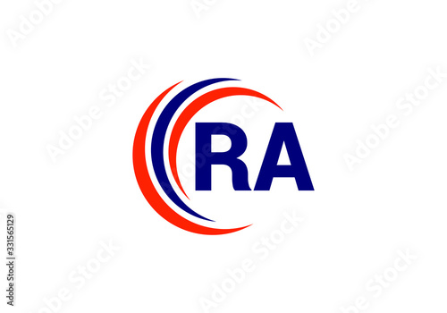 R A, RA Initial Letter Logo design vector template, Graphic Alphabet Symbol for Corporate Business Identity