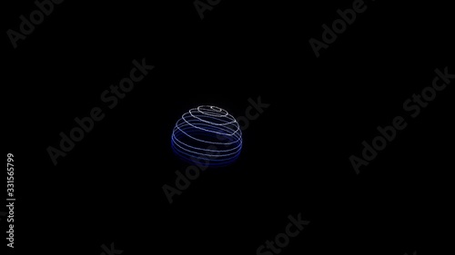Animation sound wave sphere 