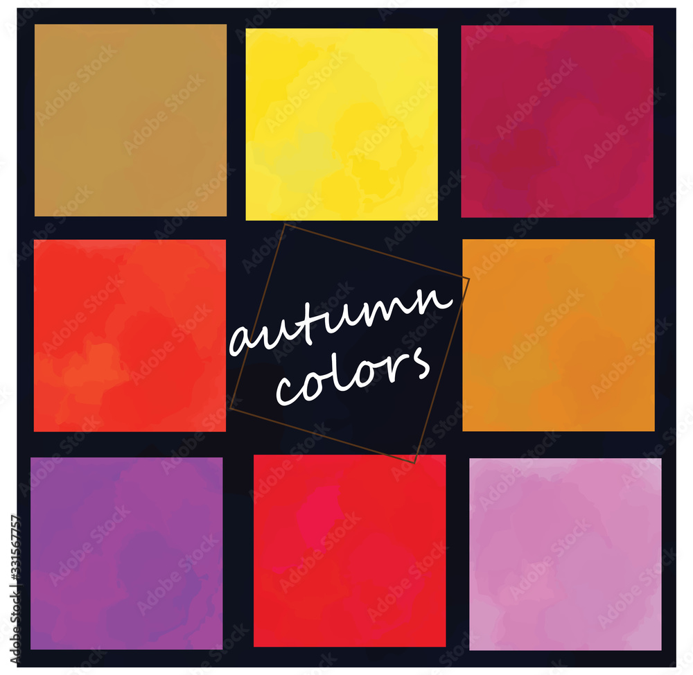 Obraz premium 水彩 秋の配色