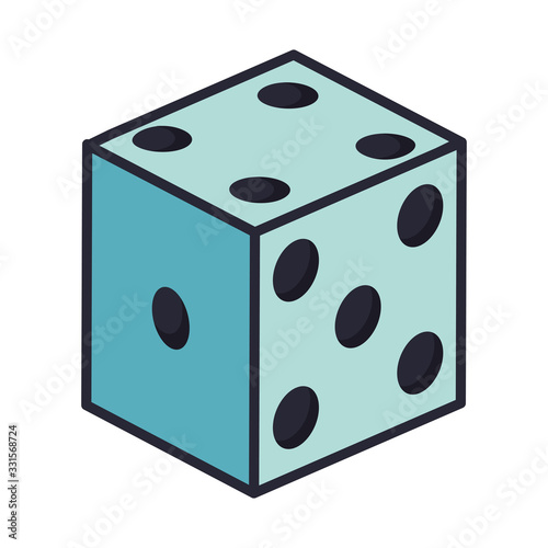 casino dice game isolated icon