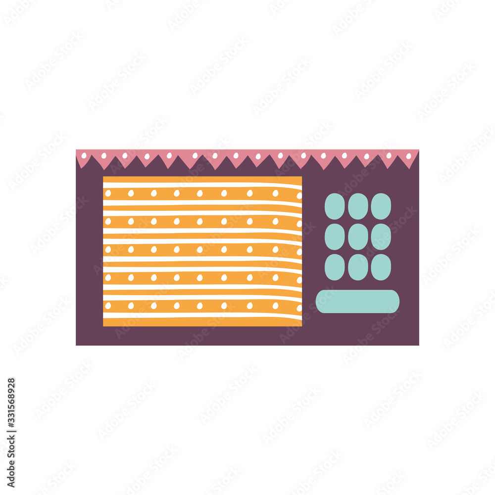 Isolated microwave flat style icon vector design Isolated microwave flat style icon vector design
