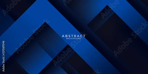 Modern Dark Blue Presentation Abstract Background. Abstract technology background with 3D layered line stripe 