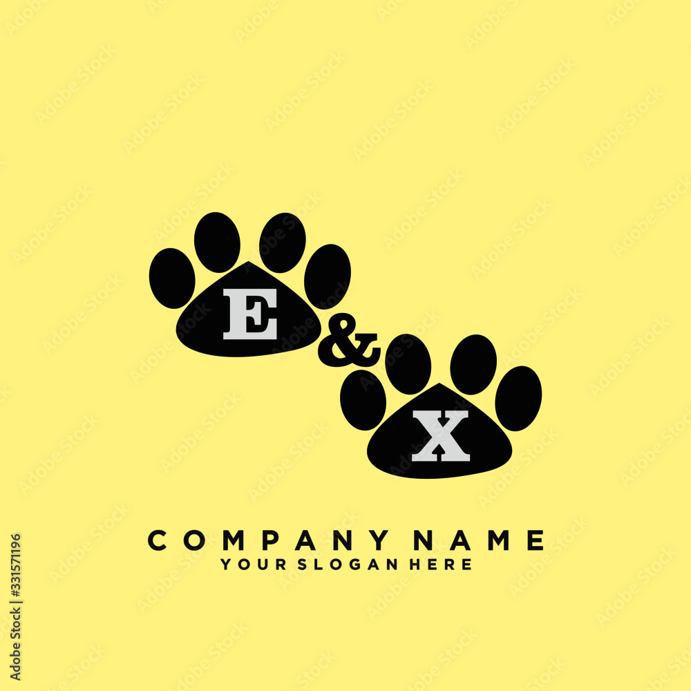 Initial Letter EX Logo With circle Template Vector Initial Letter EX Logo With circle Template Vector