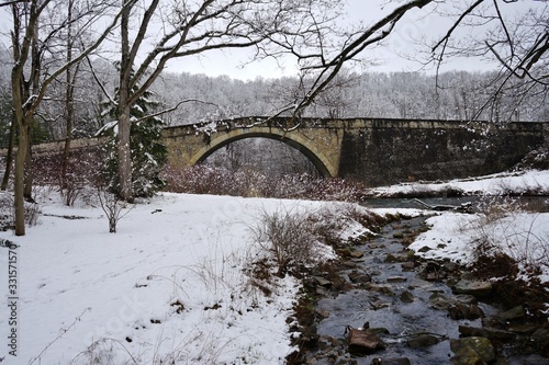 Snowy Day at Casselman River Bridge State Park
