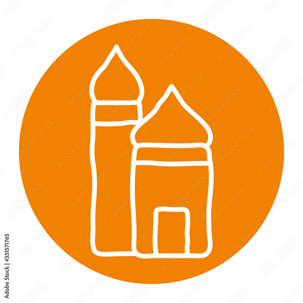 Ramadan mosque block line style icon vector design Ramadan mosque block line style icon vector design