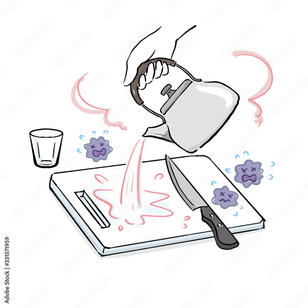 まな板 殺菌 イラスト 手描き Stock Vector Adobe Stock