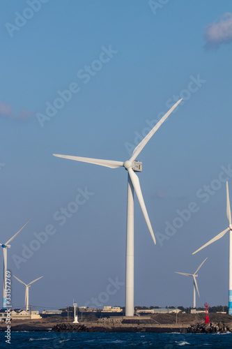 wind powerplant on the sea © rokacaptain